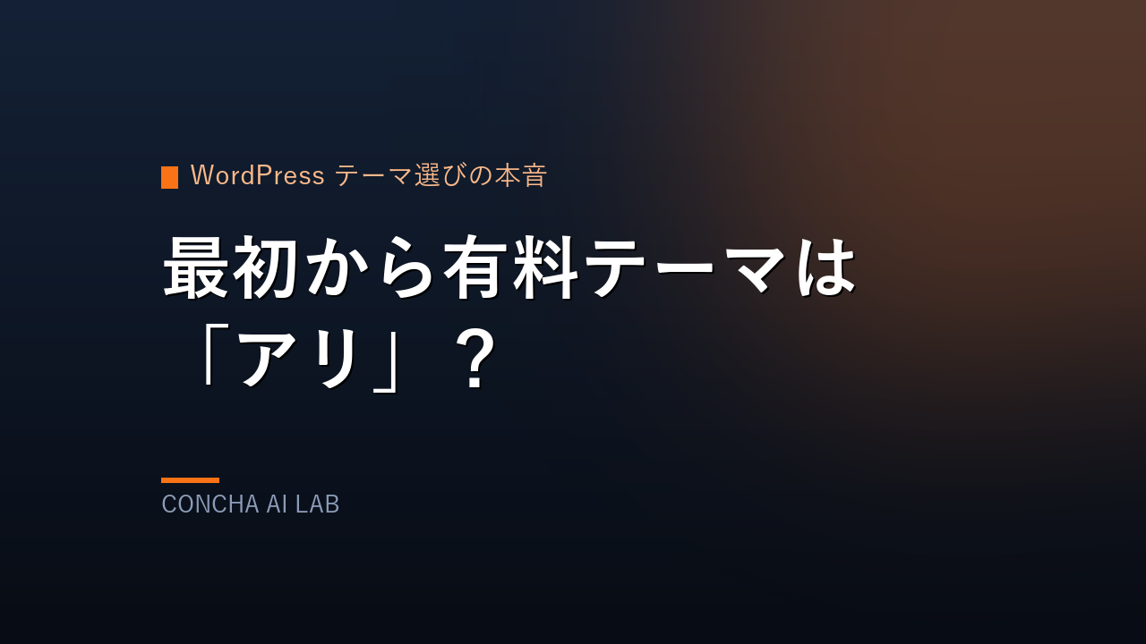 WordPressの有料テーマAFFINGERを最初から選ぶかを扱う記事のアイキャッチ画像